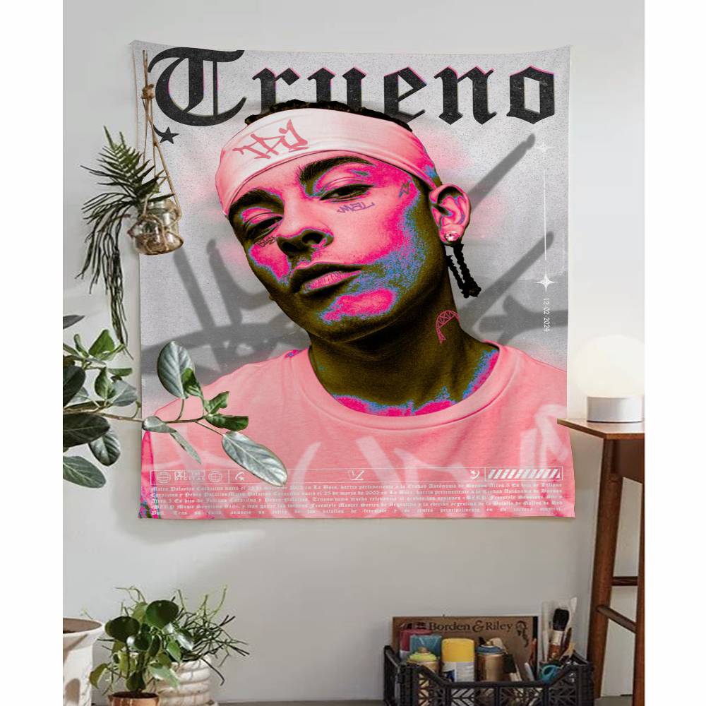 Singer Trueno Anime Tapestry Hippie Flower Wall Carpets Dorm Decor Cheap Hippie Wall Hanging