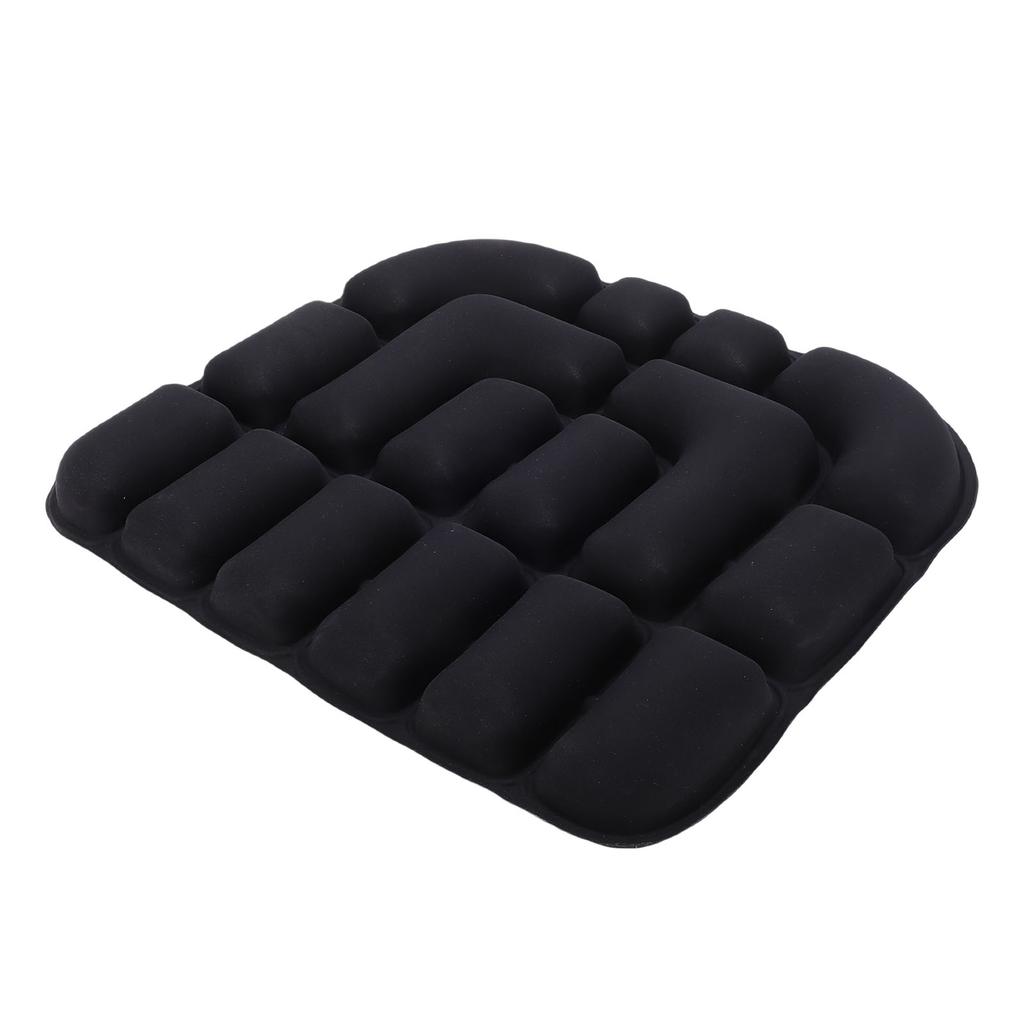 Inflatable Seat Cushion Comfortable Adjustable 3D Air Travel Cushion Portable Black Chair Pad for Driving Office Work