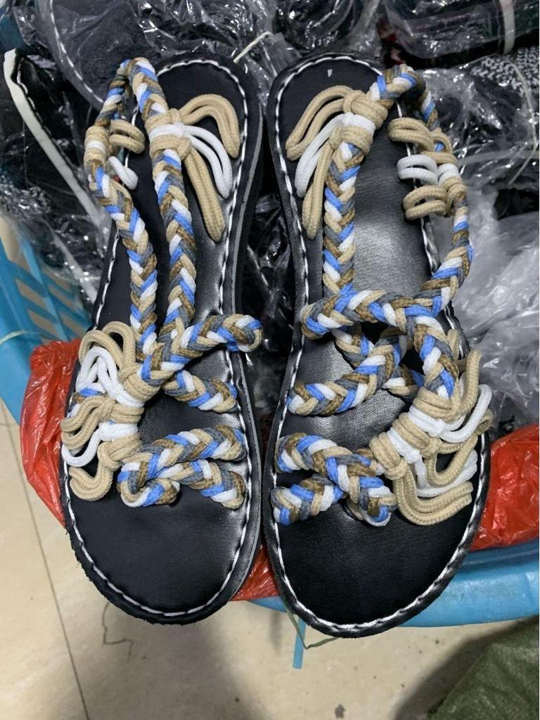 Women's Plus Size Color Block Knot Flat Sandals - 2025 New European & American Beach Toe Loop Style