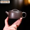 140ml Yixing Purple Clay Teapots Handmade Large Caliber Pot Raw Ore Black Gold Mud Kettle With Infuser Chinese Zisha Tea Set Cha