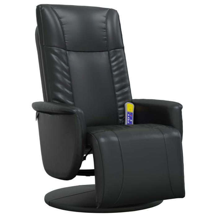 VidaXL Fauteuil inclinable de Massage Repose-pieds, Chaise de Relaxation avec Dossier, Siège avec Accoudoirs Salon, Moderne, 356517