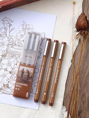 Cai Mo Wasserdichter Brauner Fineliner: Evening Bell Technischer Stift für Manga & Skizzieren