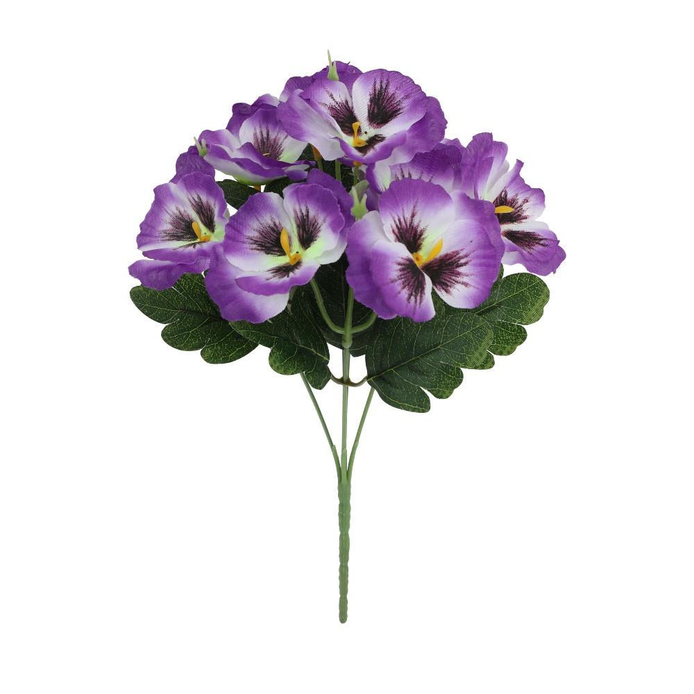 

Five-forked Fake Flower Pansy Flowers Wedding Bouquet For Porch Room Table Decor