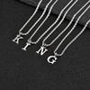 Vnox Set di 2 Collane per Uomo Donna, Acciaio Inossidabile Ciondolo Lettera Iniziale A-Z Catena Intrecciata e Catena Cuban Link Choker Nuovo