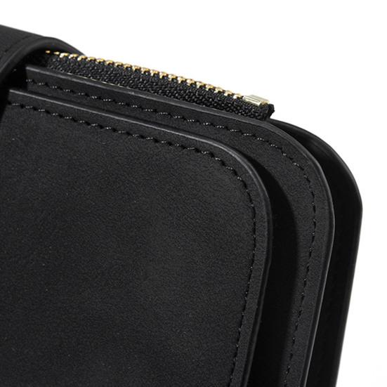 Women Long Wallet Large Capacity Card Holder Trifold Clutch Purse with Zipper Pocket 16 Card Slots ID Windows for Dates Work Party