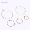 18K Real Gold Plated Hoop Earrings Earwires,Accessories For Earrings,Brass Round Earring Findings Jewelry Making Supplies