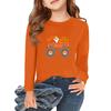 Girls Long Sleeve Halloween Day T Shirts Kids Fall Tops Crewneck Basic Tees 2-11Y