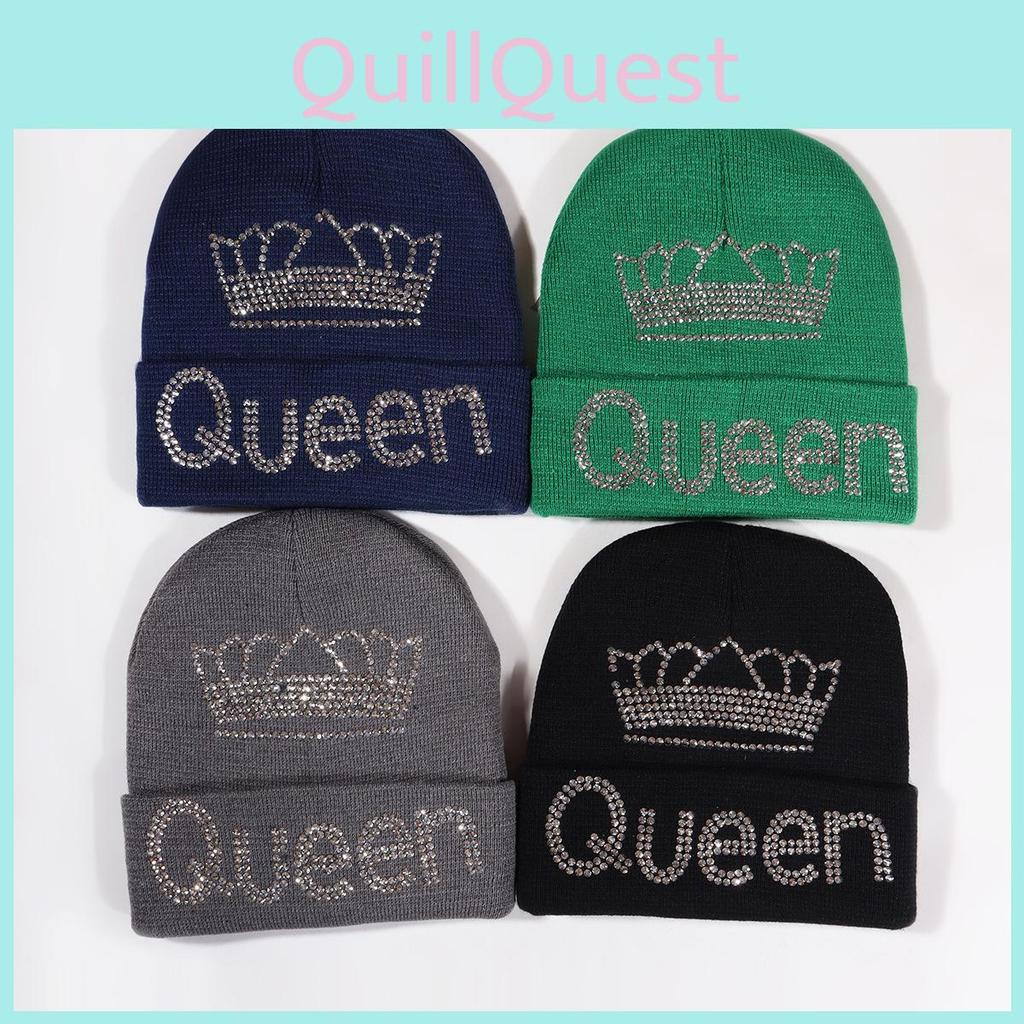 Crown Queen Pattern Winter Beanie Knitted Cap Warm Breathable Fashion Gifts