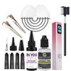 Kit de Extensiones de Cabello UV para Principiantes Pegamento UV Transparente 30g Removedor 30ml Lámpara UV Herramientas Completas para Extensiones de Cabello, Pelucas y Pestañas