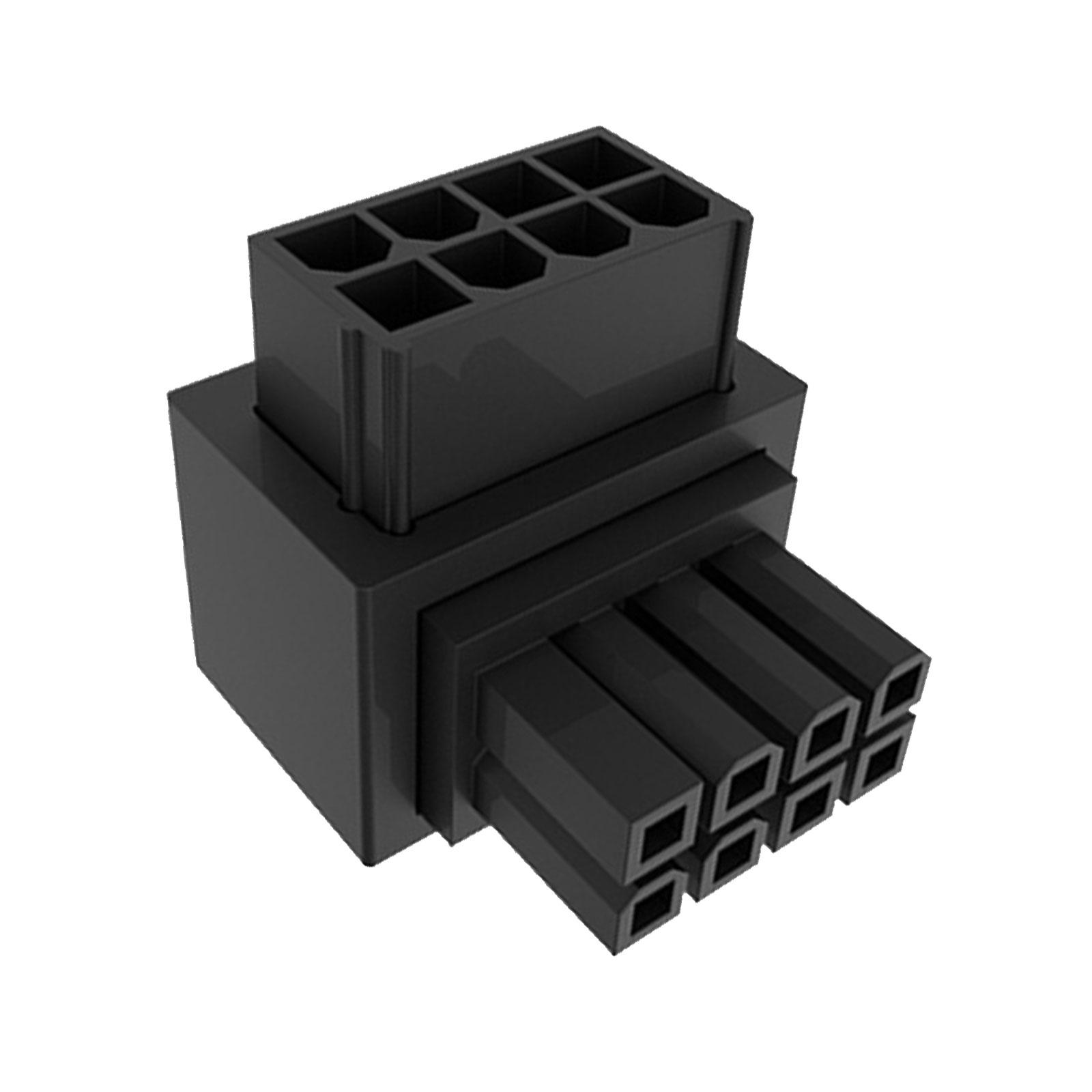 

8-контактний гніздо під кутом 90 градусів до 8-контактного гнізда адаптера живлення GPU Роз’єм підсилювача керма для графічної відеокарти GPU