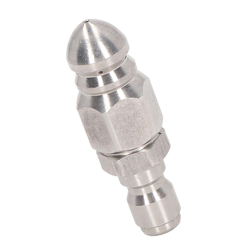 Pressure Washer Nozzle 5000PSI Stainless Steel 1 4in NPT Quick Connector for Cleaning Pointed Head 1 Front Hole 6 Rear