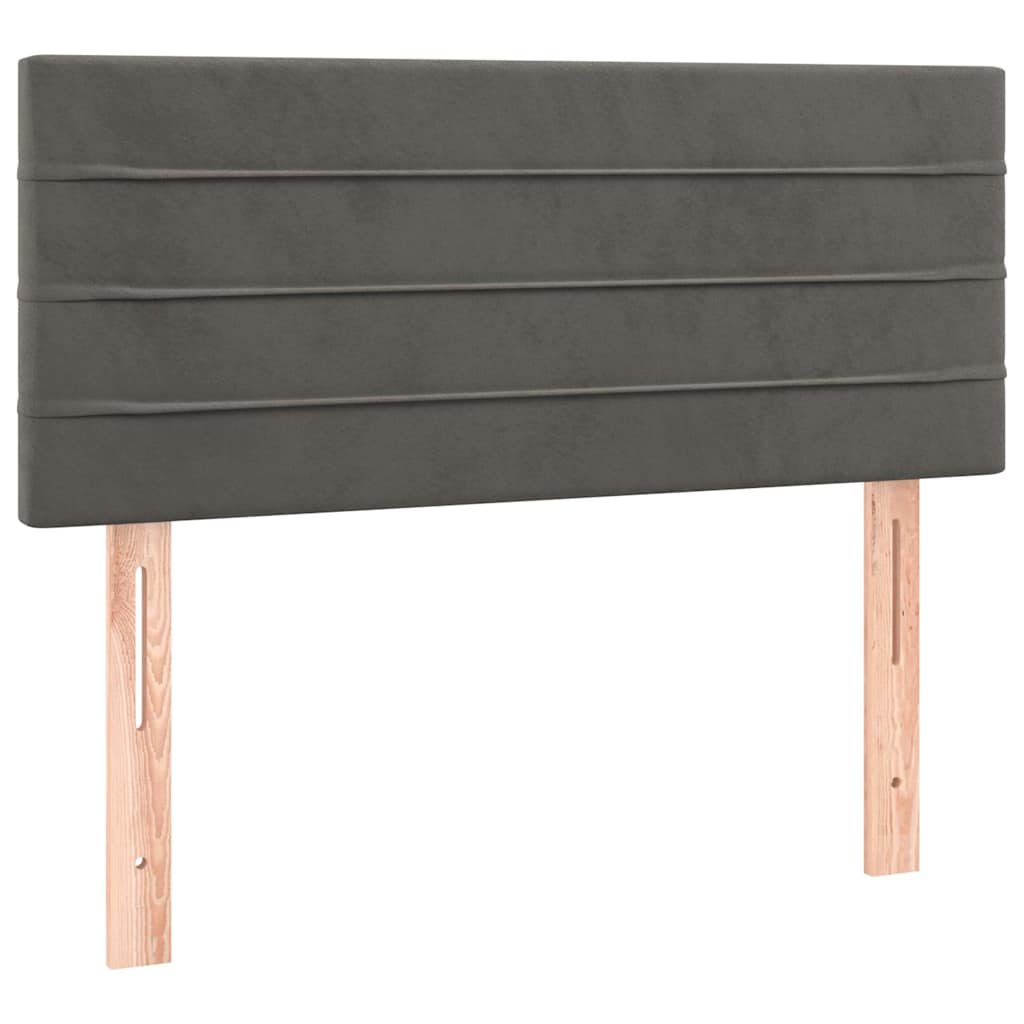 Vidaxl Letto Continentale Con Materasso E LED, Grigio Scuro, 120X190 Cm