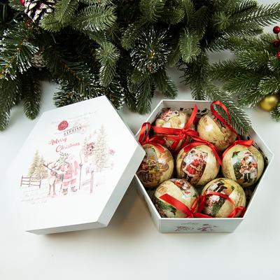 Santa Claus Christmas Tree Balls Pendant Ornaments Hanging Ball Plastic Decorations Home Holiday Navidad Household Decoration Gift