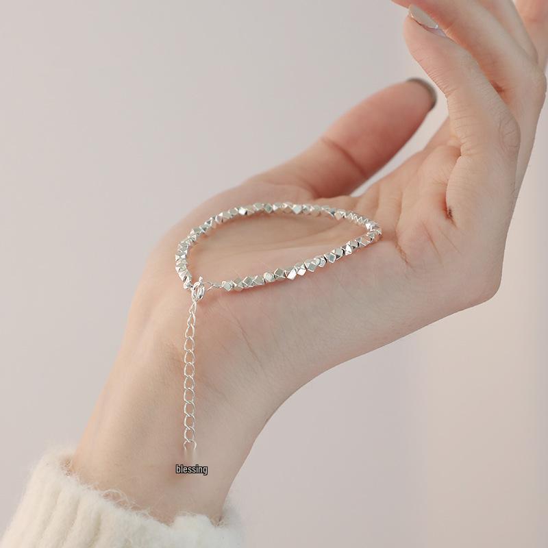 

2022 Новый Стиль Простой Темперамент Сломанный Серебряный Браслет из Бусин для Женщин - Идеальный Подарок для Подруг и Лучших Подруг