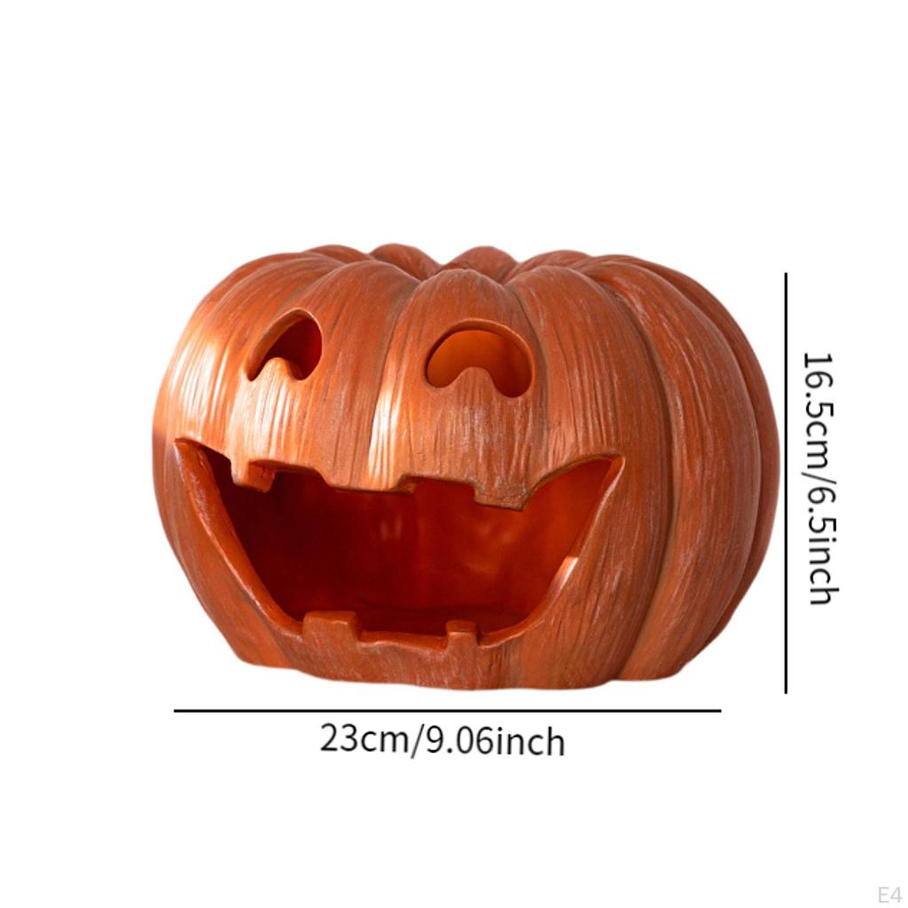 Pumpkin Tealight Candle Holder Halloween Decoration Desk Party Favor Dining Table Resin Candlestick