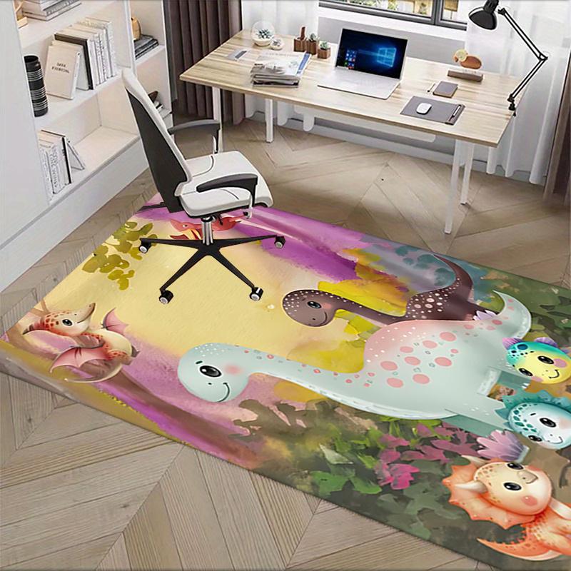 Stuhlmatte: Süßer Dinosaurier-Druck Büro-Teppich Übergröße Teppich für Heimdekoration, Sofabezug, Geschenkidee Geeignet für Schlafzimmer, Wohnzimmer
