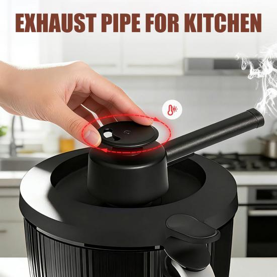 Yousheng Exhaust Pipe with Raised Handle Rotating Installation Side Exhaust for Kitchen Cabinets Moisture Protection Dishwasher Safe Heat Resistant
