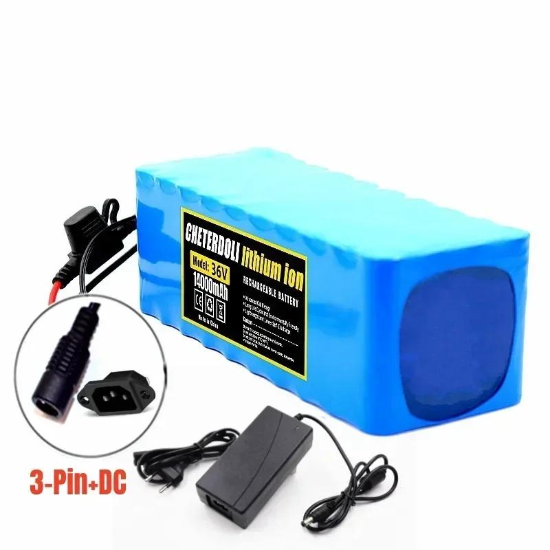 36V 14Ah battery 18650 10S4P 500W high power batteries 42V 14000mAh with BMS Protection+Charger