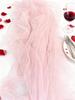 Pink Tulle Table Runner - Sheer Chiffon Tablecloth for Valentine's Day Wedding Anniversary Romantic Dinner Party Home Decoration