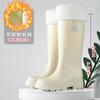 New Women's Rain Shoes Simple Medium and High Tube Women's Shoes Waterproof and Non-slip Work Rubber Shoes Go Out In the Kitchen Rainy Day