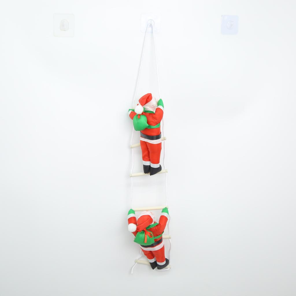 Santa Claus ladder doll pendant, Christmas pendant on window wall