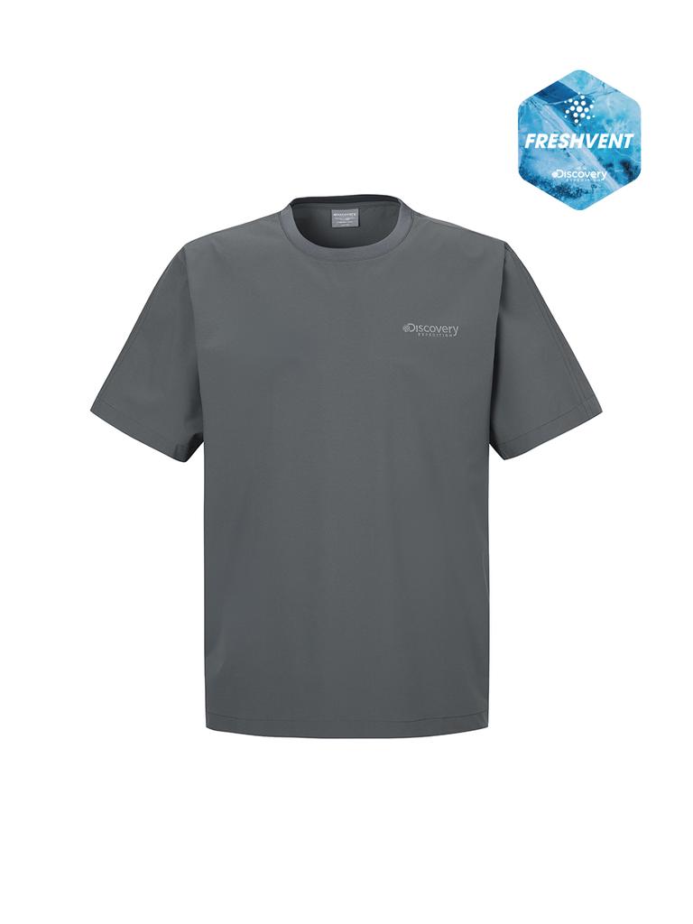 DISCOVERY EXPEDITION Freshvent Woven Short Sleeve T-Shirt (D/Grey)