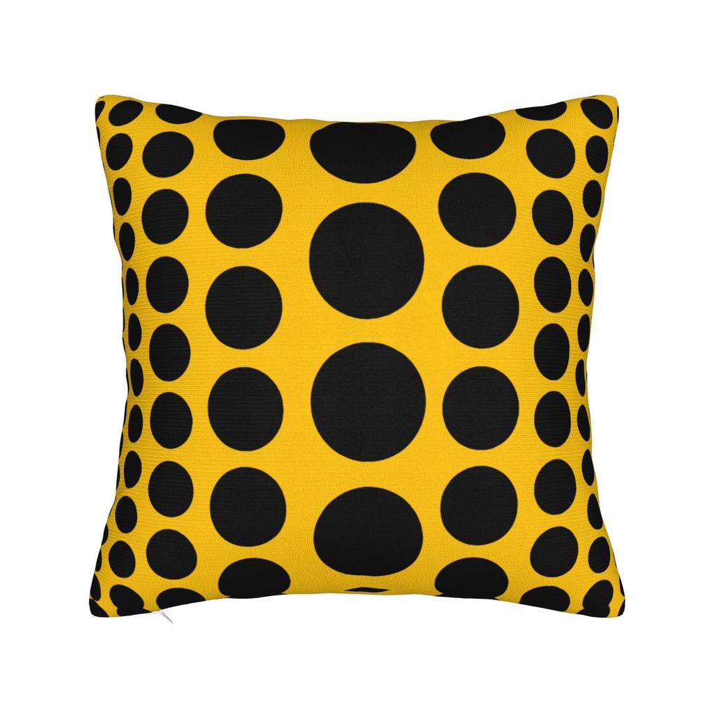 Yayoi Kusama Art Square Pillow Case Polka Aesthetic Cushion Cover Vintage Zippered Decorative Throw Pillow Case Cover for Seat