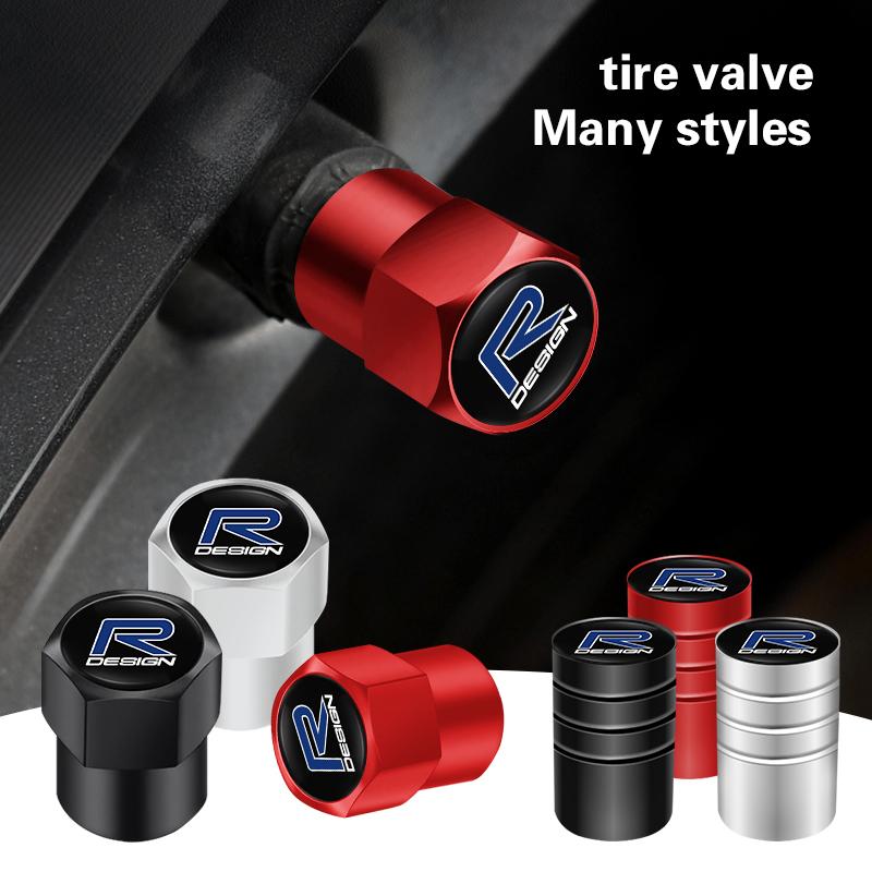 1 Set Autostyling Metall Rad Reifen Ventilkappen Staub Zubehör Für Rdesign Volvo V50 AWD XC40 Polestar V60 S90 V70 S40 S70 T6 S80