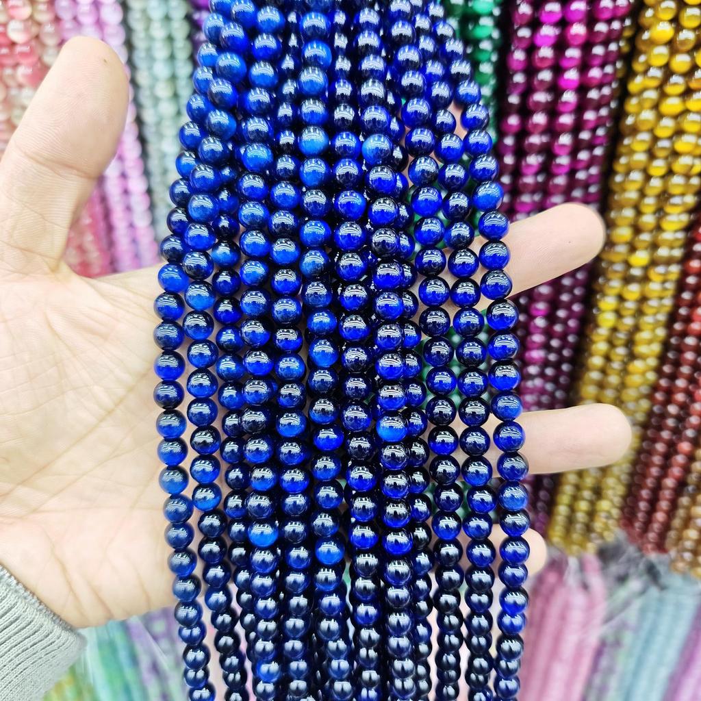 8mm Cat's Eye Stone Beads: Single, Double, Triple-Color, DIY Jewelry Round Beads