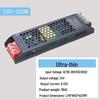 Ultra-Thin Silent LED Linear Light Transformer, 220V to 24V, Black King Kong