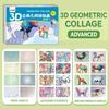 Diy Handmade Creative Collage 3D Animal Jigsaw Puzzle Stickers Art Set With Self-Adhesive Paper Back To School Educational Gifts