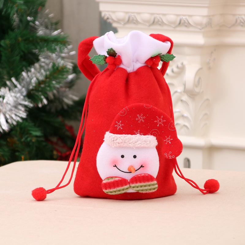 Christmas Eve Children's Apple Drawstring Gift Tote