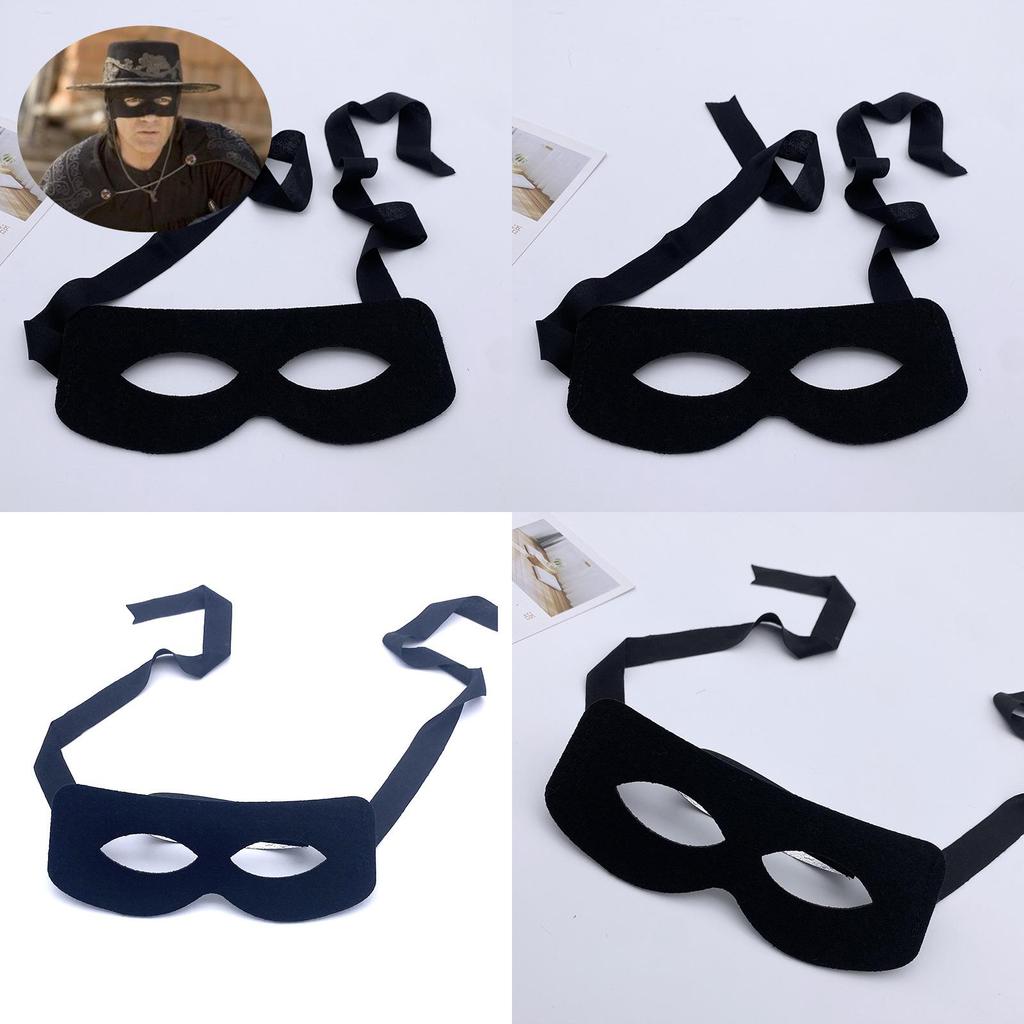 Halloween Costume Mask Eyepatch Black Fabric Cosplay Prop For Kids And Adults