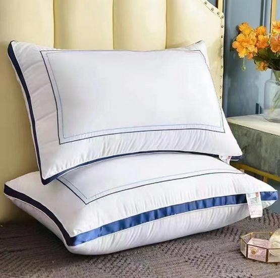 Neck Support Pillow with Non-Collapsing Core & Cover, 48x74cm, Ideal for Home, Hotel or Dorm Use