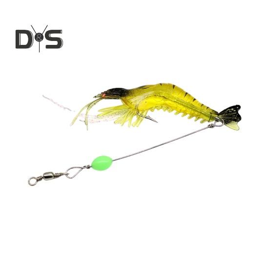 

Мягкая приманка для ловли креветок 9 см/7 г, мягкая приманка с острым крючком, реалистичная резиновая бионическая искусственная приманка, аксессуары для ловли пресноводной соленой форели жёлтый