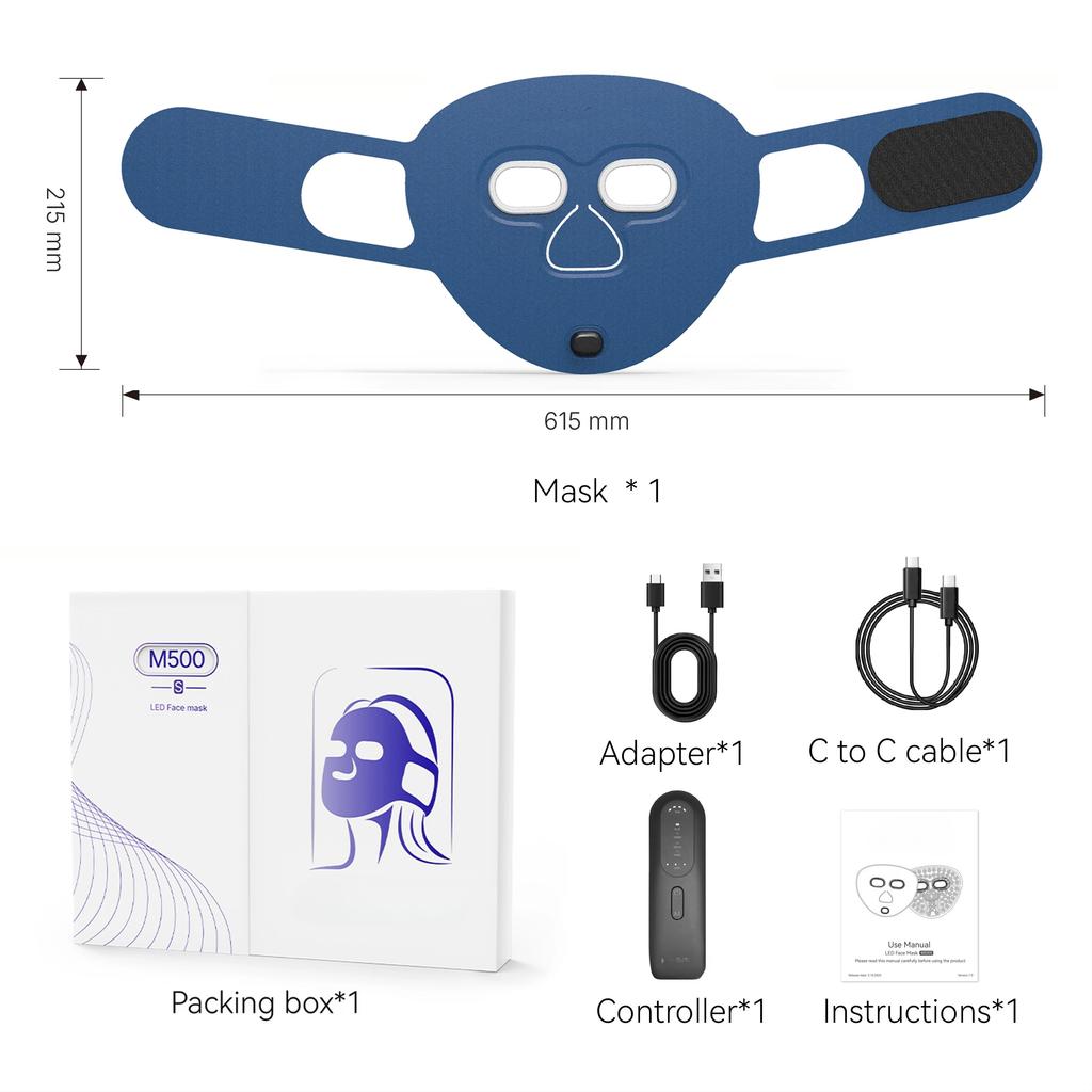Hello Face LED Red Light Therapy Mask Near-Infrared Light Therapy Facial Mask Soft Wireless Portable PDT Device