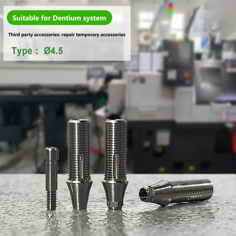 For Dentium System Temporary Abutment Hex And Non-Hex Ti-Base With A Screw For Dental Oral Surgical Screw