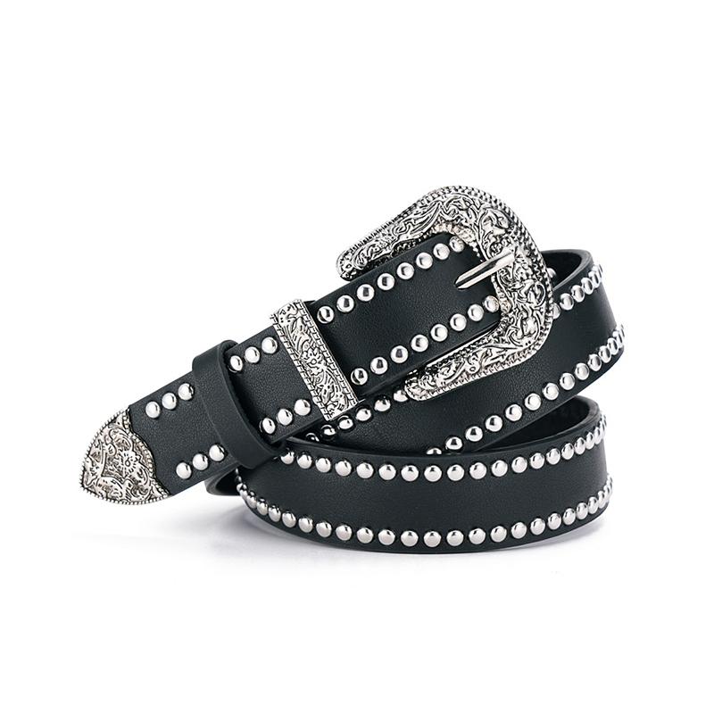 Bronze Bullet Belt Metal Belt Men And Women Punk Hardware Jeans Belt Y2K Belt Designer Belt Women'S Belt