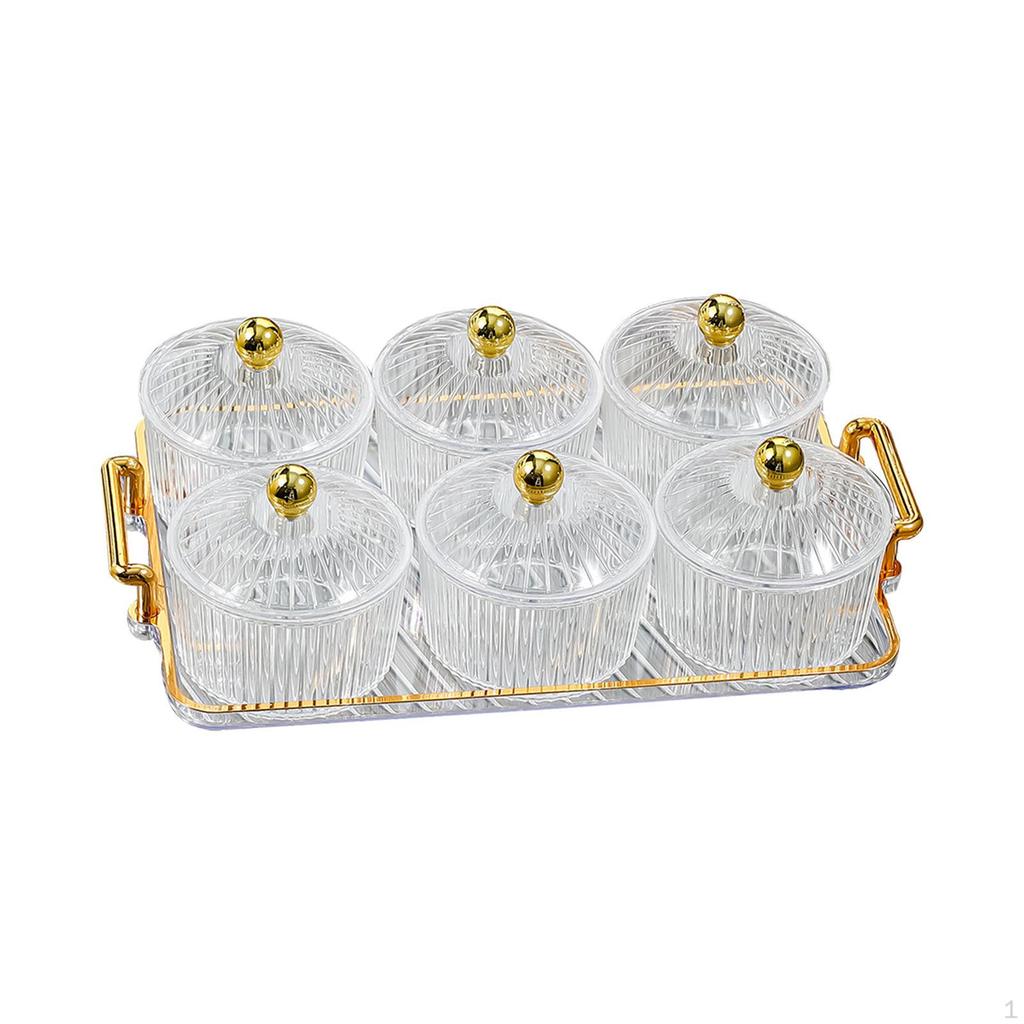 Caddy Serving Platter Condiment Tray,Serving Bowls Cookies Jar,Fruit Snacks for