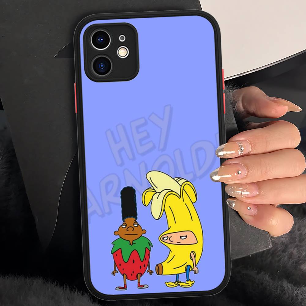H-Hey A-Arnold Helga Bonito Matte Protective Case For IPhone 16 15 14 13 12 11 Pro Max X XS MAX Protection Case