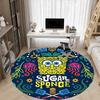 1 Stück Spongebob Büro Runder Teppich, Unter Bürostühlen Schlafzimmer Wohnzimmer Heimdekoration a1022244
