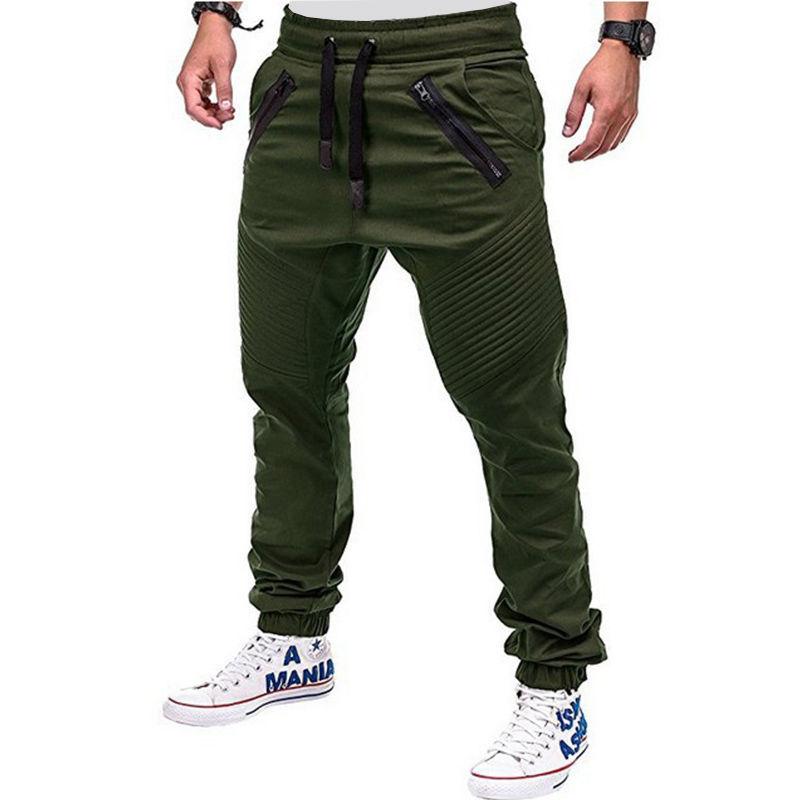 Men's Sports Pants Spring Autumn Trendy Versatile Casual Foot Trousers Fashionable Cotton Woven Sweatpants Men