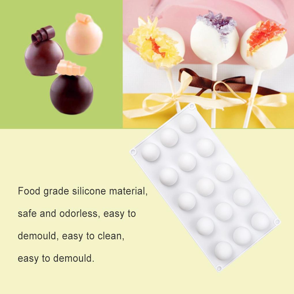 15 Girds Silicone Ball Mold Spherical Ice Cream DIY Baking Molds Bakeware Accessory Decorating Tool Shaping Tools