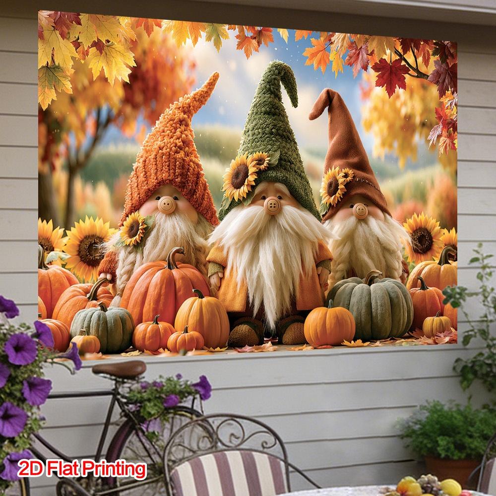 Photography Backdrop (2D Flat Surface) - 1 Piece Per Pack - Thanksgiving Autumn Dwarf Photography Backdropzyc