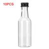 Silver Caps Plastic Spirit Bottles 50ml Capacity Travel Liquid Container  Wedding Party Decoration