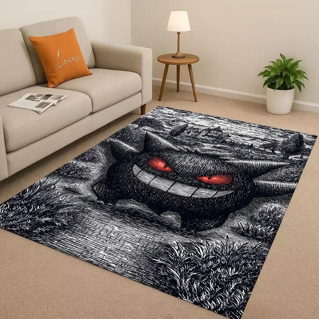 2026 Pokemon Pikachu Cartoon Christmas Living Room Non-Slip Area Rug Carpet For Bedroom Playroom Sofa,Home Decor Doormat