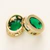46Pcs 18K Gold Color Plated Brass Ellipse Cuboid Heart Beads With Zircon  For Diy Bracelet Necklace Jewelry Making Accessories