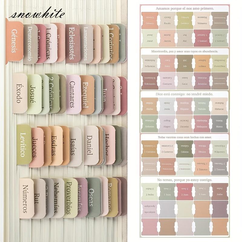 Boho-Themed Bible Tabs for Study Laminated for Both Men And Women Perfect for Bible Journaling with Large Print Repositionable Sticker Accessories.