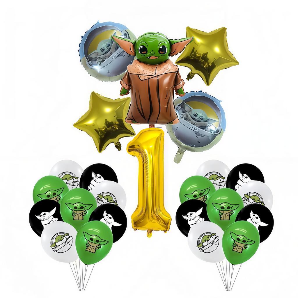 Star Waring Yoda Baby Theme Birthday Party Decoration Plate Napkin Cup Balloons Banner for Boys Favor Baby Shower Supplies Gifts