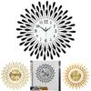 Modern Iron Art Wall Clock With Silent Sweep Movement For Living Room Decor